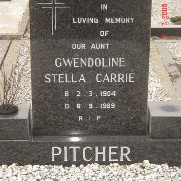 PITCHER Gwendoline Stella Carrie 1904-1989