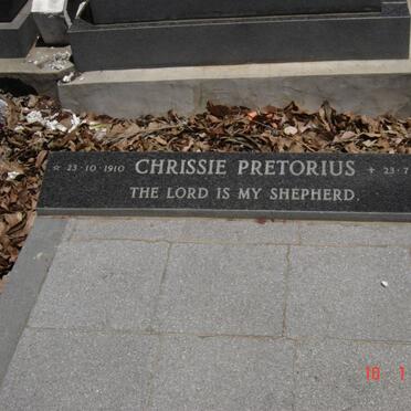PRETORIUS Chrissie 1910-1990