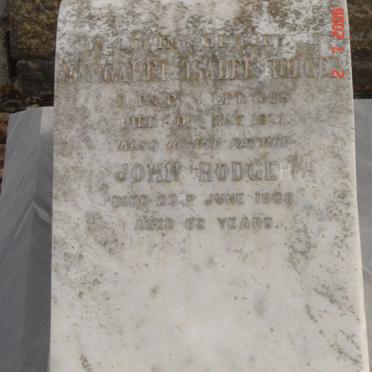 RODGER Margaret Isabel 1895-1931 :: RODGER John -1938
