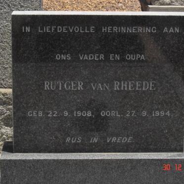 RHEEDE Rutger, van 1908-1994