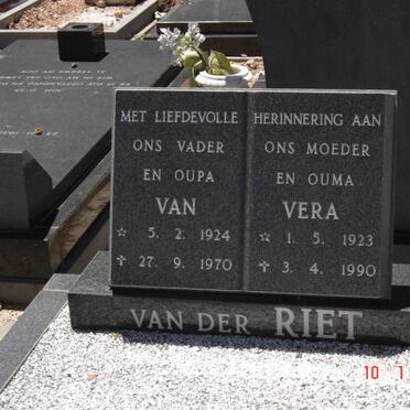 RIET Van, van der 1924-1970 &amp; Vera 1923-1990