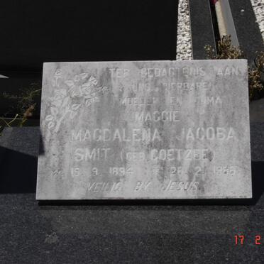 SMIT Magdalena Jacoba nee COETZEE 1894-1986
