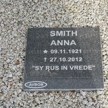 SMITH Anna 1921-2012