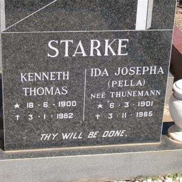 STARKE Kenneth Thomas 1900-1982 &amp; Ida Jospeha THUNEMANN 1901-1985