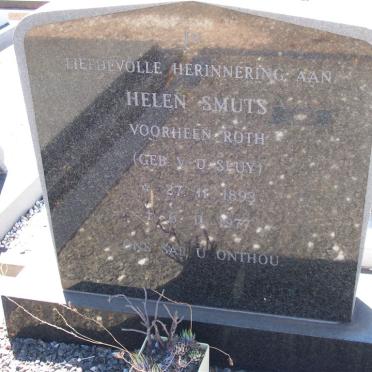 SMUTS Helen formerly ROTH nee V.D. SPUY 1893-1977