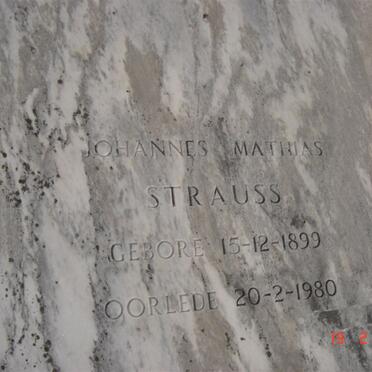 STRAUSS Johannes Mathias 1899-1980