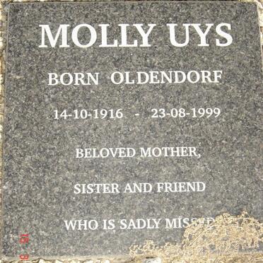 UYS Molly nee OLDENDORF 1916-1999