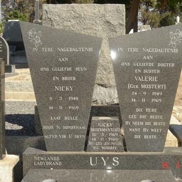 UYS Nicky 1948-1969 &amp; Valerie MOSTERT 1949-1969 :: UYS Nicky 1969-1969