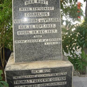 VILLIERS Cornelius Valkenburg, de 1853-1927, DREYER Thomas Frederik 1885-1954