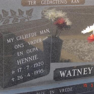 WATNEY Hennie 1920-1995
