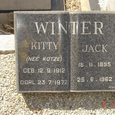 WINTER Jack 1895-1962 &amp; Kitty KOTZÉ 1912-1972