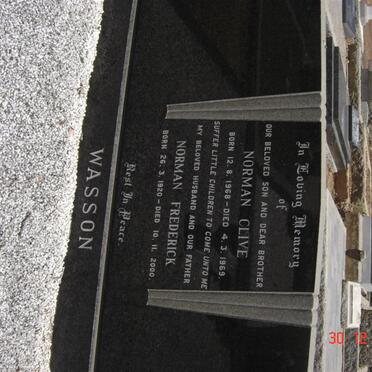 WASSON Norman Frederick 1920-2000 :: WASSON Norman Clive 1968-1969