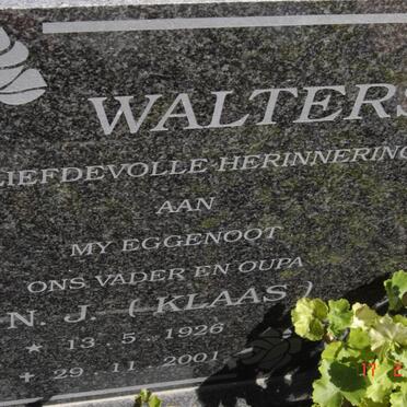 WALTERS N.J. 1926-2001