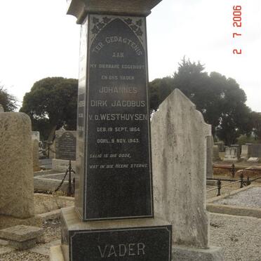 WESTHUYZEN Johannes Dirk Jacobus, v.d. 1864-1934