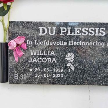PLESSIS Willia Jacoba, du 1939-2023