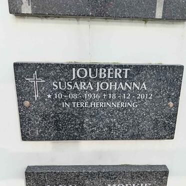 JOUBERT Susara Johanna 1936-2012
