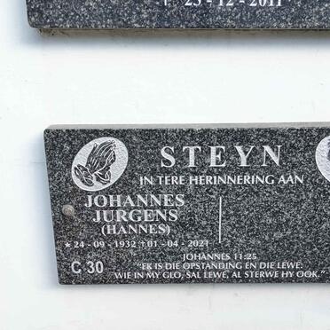 STEYN Johannes Jurgens 1932-2021