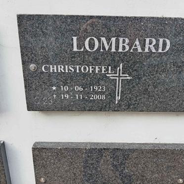 LOMBARD Christoffel 1923-2008