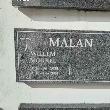 MALAN Willem Morkel 1935-2004
