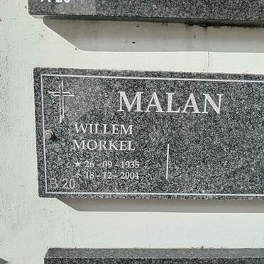 MALAN Willem Morkel 1935-2004