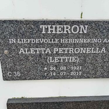 THERON Aletta Petronella 1921-2013