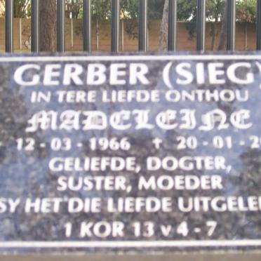 GERBER Madeleine nee SIEG 1966-2007