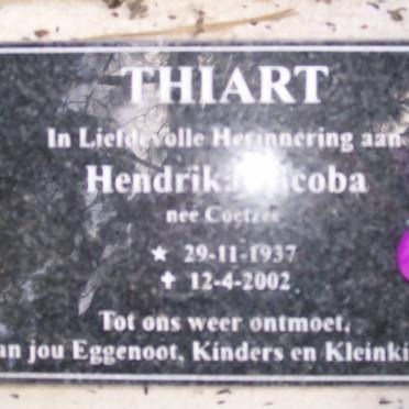 THIART Hendrika Jacoba nee COETZEE 1937-2002