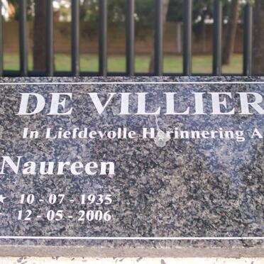 VILLIERS Naureen, de 1935-2006