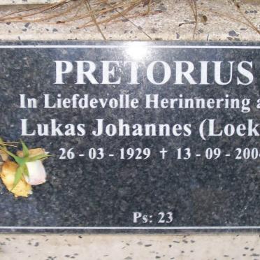 PRETORIUS Lukas Johannes 1929-2004