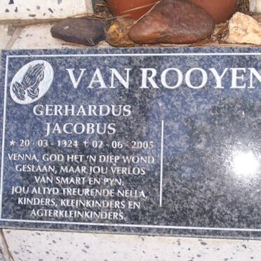 ROOYEN Gerhardus Jacobus, van 1924-2005