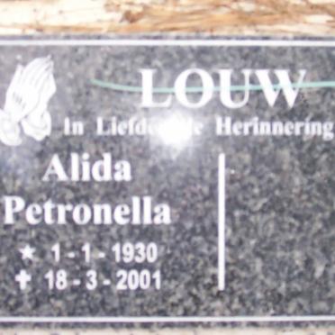 LOUW Alida Petronella 1930-2001