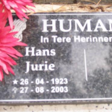 HUMAN Hans Jurie 1923-2003