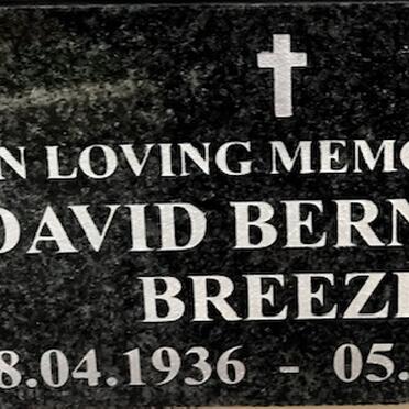 BREEZE David Bernard 1936-2017