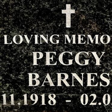 BARNES Peggy 1918-2001