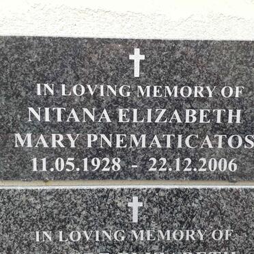 PNEMATICATOS Nitana Elizabeth Mary 1928-2006