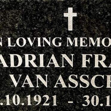 ASSCHE Adrian Frans, van 1921-2007