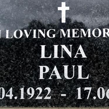 PAUL Lina 1922-2014