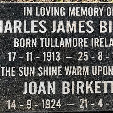 BIRKETT Charles James 1913-1997 &amp; Joan 1924-2015