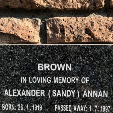 BROWN Alexander Annan 1919-1997