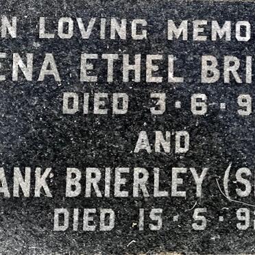 BRIERLEY Frank -1992 &amp; Ena Ethel -1991