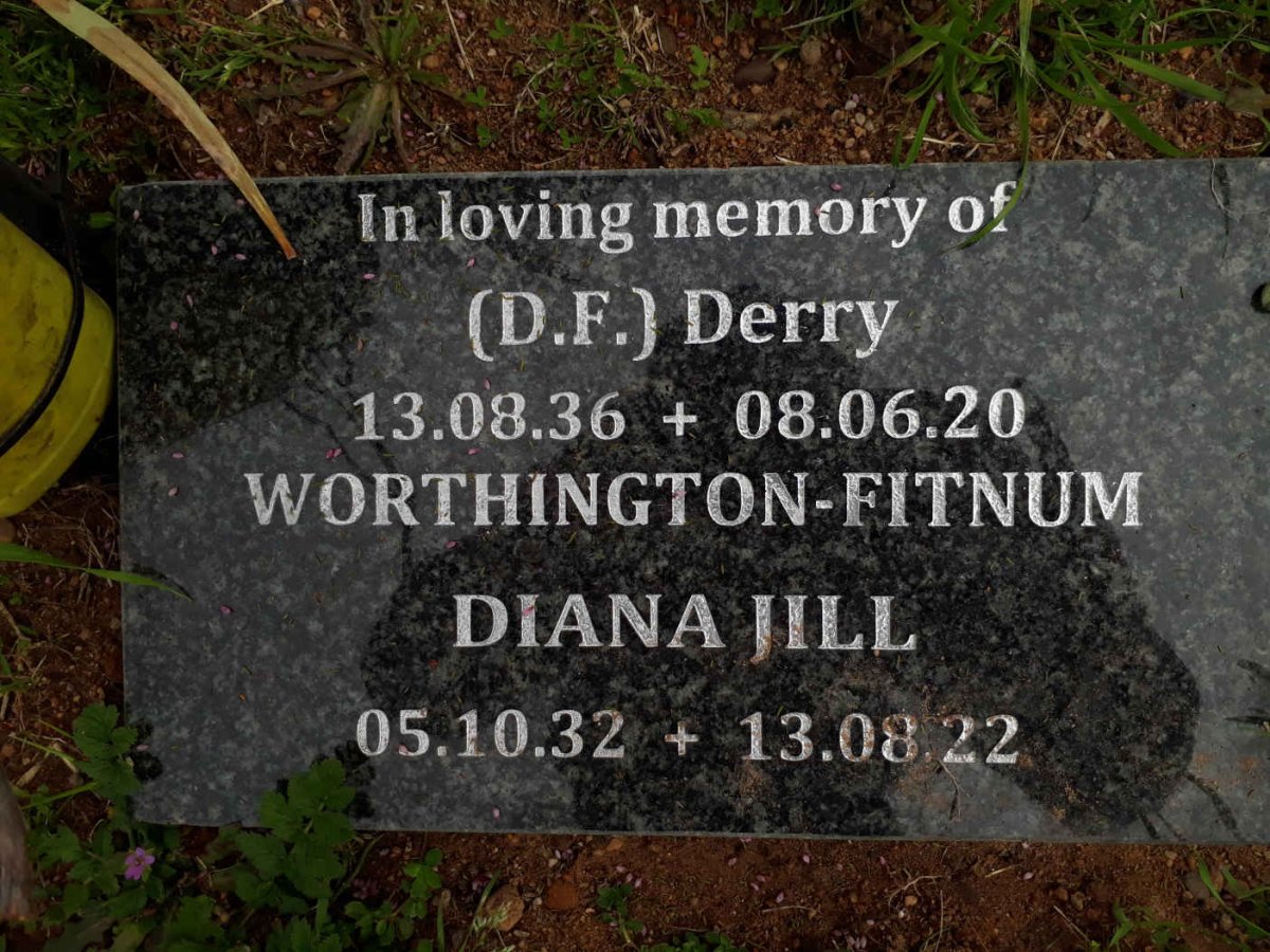 FITNUM D.F., -WORTHINGTON 1936-2020 &amp; Diana Jill 1932-2022