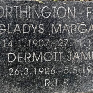 FITNUM Dermott James, WORTHINGTON 1906-1998 &amp; Gladys Margaret 1907-1986