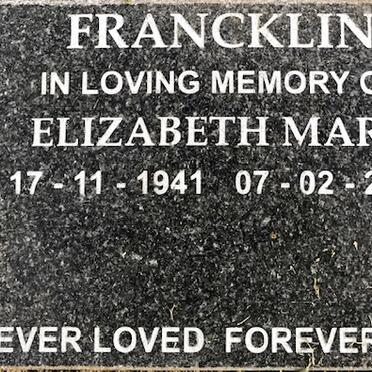 FRANCKLIN Elizabeth Mary 1941-2012