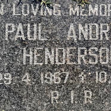 HENDERSON Paul Andrew 1967-1995