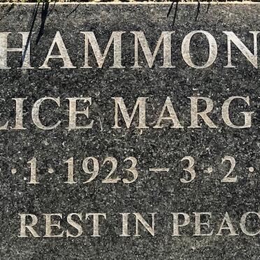 HAMMOND Alice Margery 1923-2002