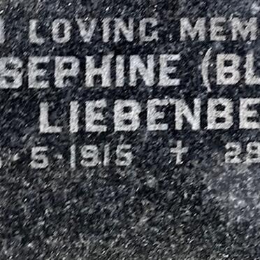 LIEBENBERG Josephine 1915-1987