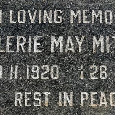 MITCHELL Valerie May 1920-1995