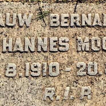 MOOLMAN Dauw Bernardus Johannes 1910-1971