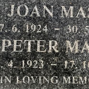 MASS Peter 1923-2005 &amp; Joan 1924-2000