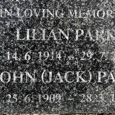PARKS John 1909-1982 &amp; Lilian 1914-2006